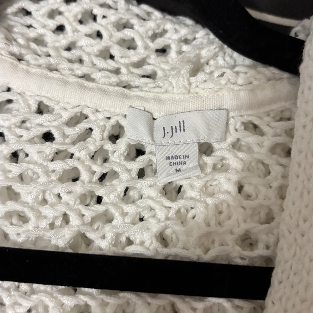 J Jill Hooded Crochet Cardigan - Picture 7 of 8
